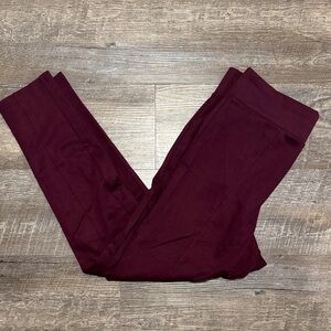 Burgundy Ponte Leggings